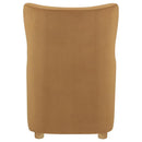 Thornton Velvet Upholstered Wingback Lounge Accent Chair Cognac - Home & Sleep Outlet