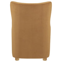 Thornton Velvet Upholstered Wingback Lounge Accent Chair Cognac - Home & Sleep Outlet