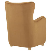 Thornton Velvet Upholstered Wingback Lounge Accent Chair Cognac - Home & Sleep Outlet