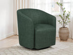 Home & Sleep Outlet - Mossbrook Fabric Upholstered Swivel Accent Chair Green