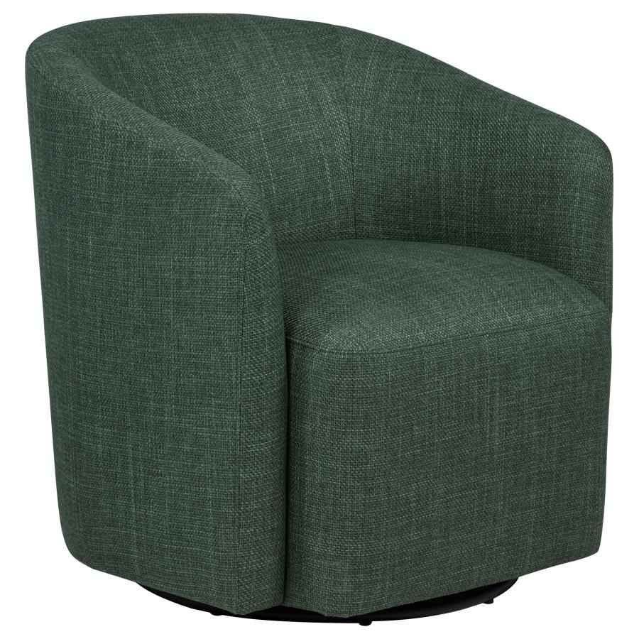 Mossbrook Fabric Upholstered Swivel Accent Chair Green - Home & Sleep Outlet