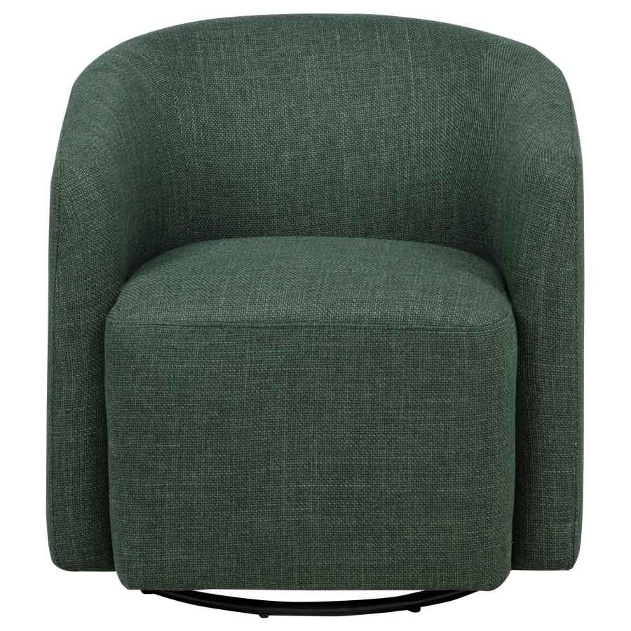 Mossbrook Fabric Upholstered Swivel Accent Chair Green - Home & Sleep Outlet