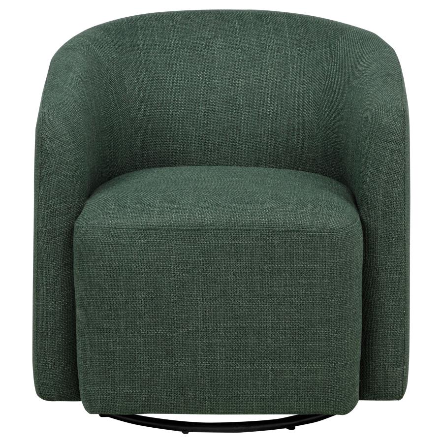Home & Sleep Outlet - Mossbrook Fabric Upholstered Swivel Accent Chair Green