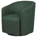 Mossbrook Fabric Upholstered Swivel Accent Chair Green - Home & Sleep Outlet