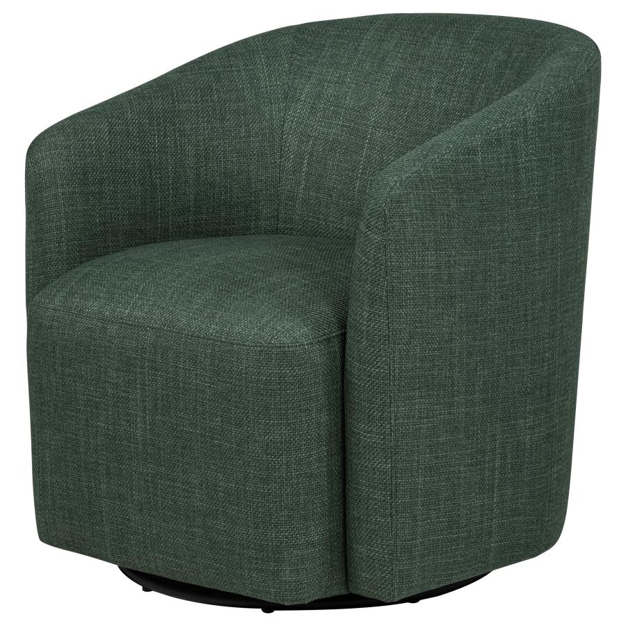Home & Sleep Outlet - Mossbrook Fabric Upholstered Swivel Accent Chair Green