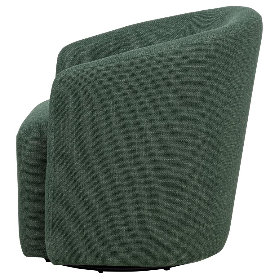 Home & Sleep Outlet - Mossbrook Fabric Upholstered Swivel Accent Chair Green