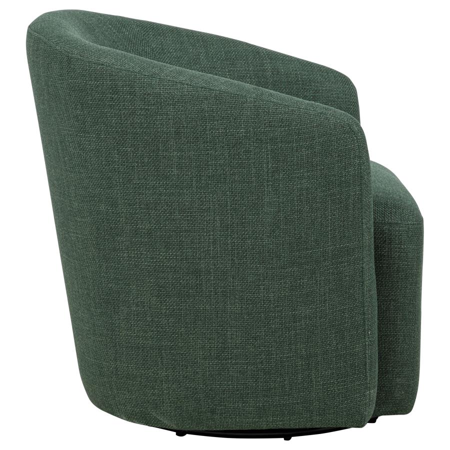 Home & Sleep Outlet - Mossbrook Fabric Upholstered Swivel Accent Chair Green