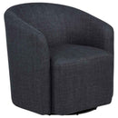 Mossbrook Fabric Upholstered Swivel Accent Chair Anthracite - Home & Sleep Outlet