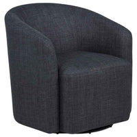 Mossbrook Fabric Upholstered Swivel Accent Chair Anthracite - Home & Sleep Outlet