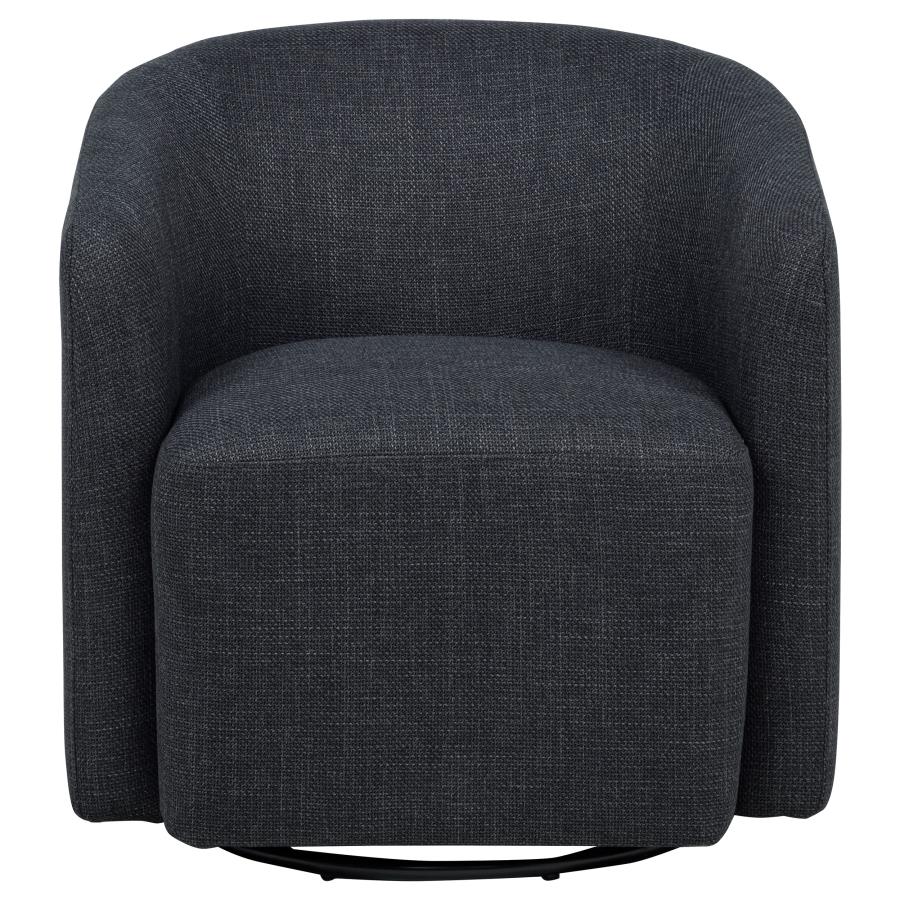 Home & Sleep Outlet - Mossbrook Fabric Upholstered Swivel Accent Chair Anthracite