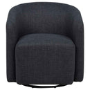 Mossbrook Fabric Upholstered Swivel Accent Chair Anthracite - Home & Sleep Outlet