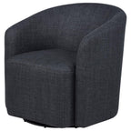 Home & Sleep Outlet - Mossbrook Fabric Upholstered Swivel Accent Chair Anthracite