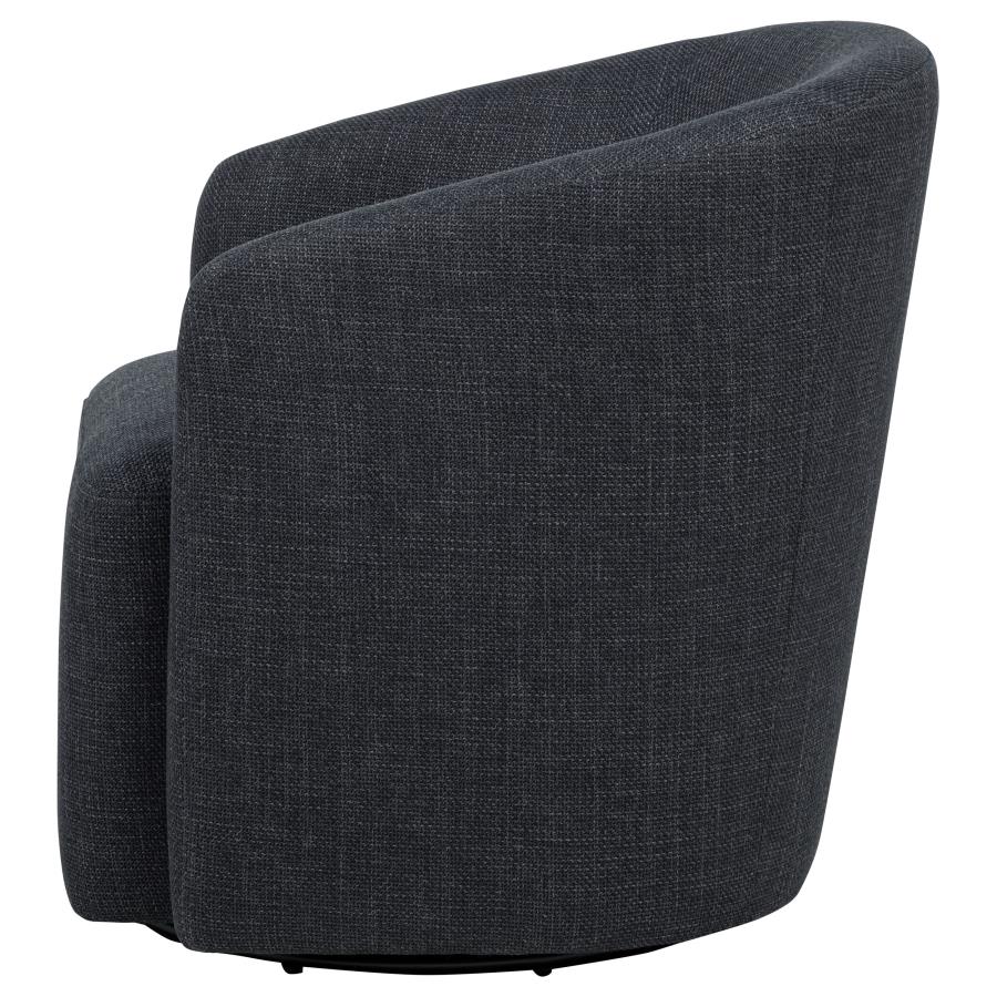 Home & Sleep Outlet - Mossbrook Fabric Upholstered Swivel Accent Chair Anthracite