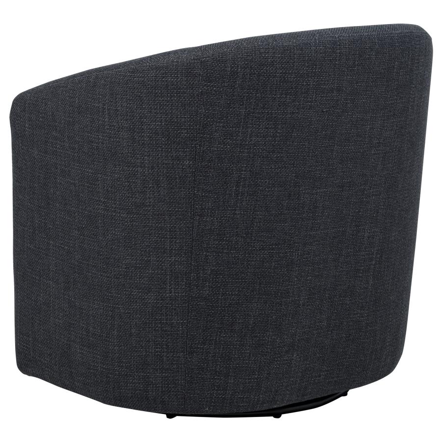 Home & Sleep Outlet - Mossbrook Fabric Upholstered Swivel Accent Chair Anthracite