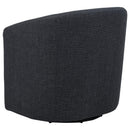 Mossbrook Fabric Upholstered Swivel Accent Chair Anthracite - Home & Sleep Outlet