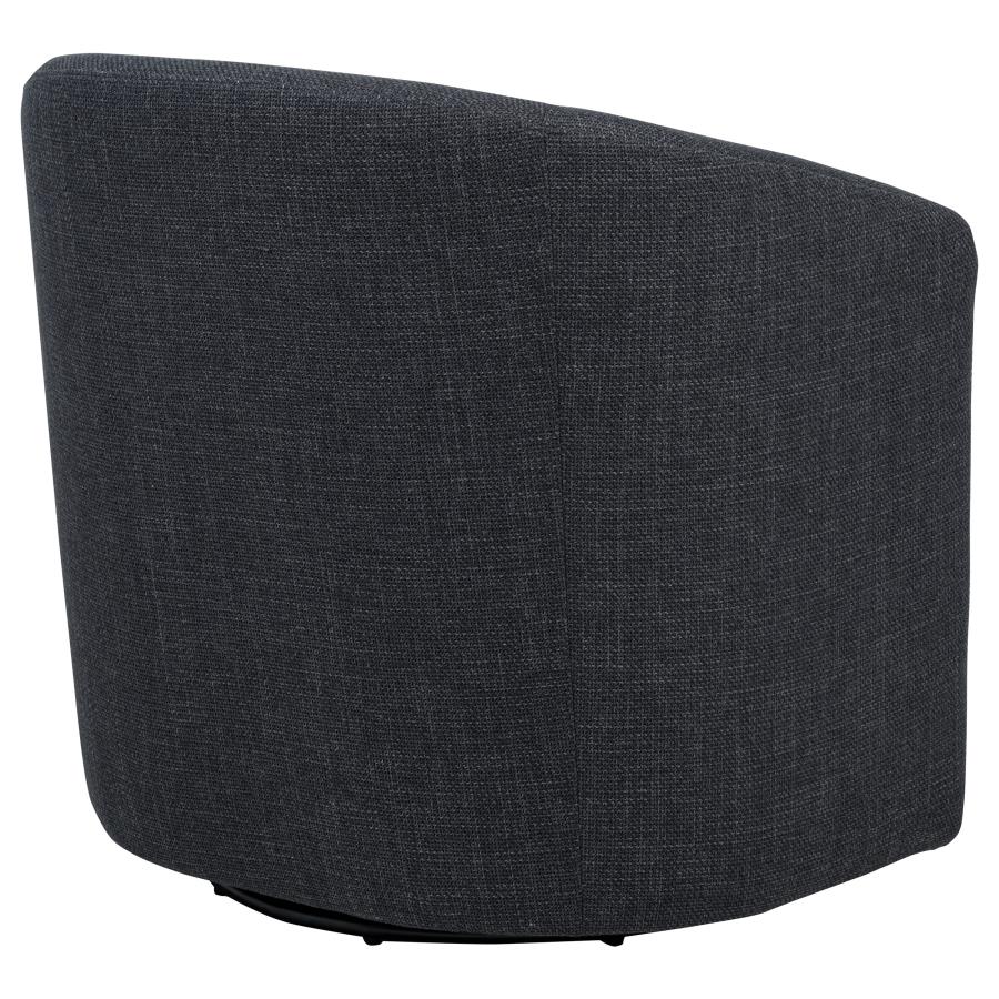 Home & Sleep Outlet - Mossbrook Fabric Upholstered Swivel Accent Chair Anthracite