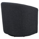 Mossbrook Fabric Upholstered Swivel Accent Chair Anthracite - Home & Sleep Outlet