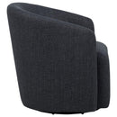 Mossbrook Fabric Upholstered Swivel Accent Chair Anthracite - Home & Sleep Outlet