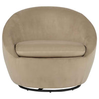 Myernick Velvet Upholstered Swivel Accent Chair Camel - Home & Sleep Outlet