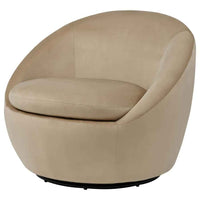 Myernick Velvet Upholstered Swivel Accent Chair Camel - Home & Sleep Outlet