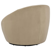 Myernick Velvet Upholstered Swivel Accent Chair Camel - Home & Sleep Outlet