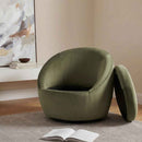 Myernick Velvet Upholstered Swivel Accent Chair Olive - Home & Sleep Outlet