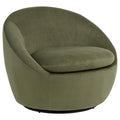 Home & Sleep Outlet - Myernick Velvet Upholstered Swivel Accent Chair Olive