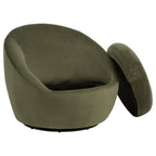 Home & Sleep Outlet - Myernick Velvet Upholstered Swivel Accent Chair Olive