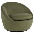 Myernick Velvet Upholstered Swivel Accent Chair Olive - Home & Sleep Outlet
