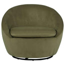 Myernick Velvet Upholstered Swivel Accent Chair Olive - Home & Sleep Outlet
