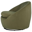 Myernick Velvet Upholstered Swivel Accent Chair Olive - Home & Sleep Outlet