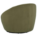 Myernick Velvet Upholstered Swivel Accent Chair Olive - Home & Sleep Outlet