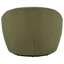 Myernick Velvet Upholstered Swivel Accent Chair Olive - Home & Sleep Outlet