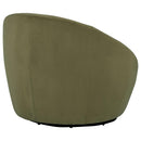 Myernick Velvet Upholstered Swivel Accent Chair Olive - Home & Sleep Outlet