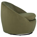 Myernick Velvet Upholstered Swivel Accent Chair Olive - Home & Sleep Outlet