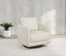Iris Fabric Upholstered Swivel Accent Chair Ivory - Home & Sleep Outlet