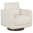 Iris Fabric Upholstered Swivel Accent Chair Ivory - Home & Sleep Outlet