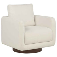 Iris Fabric Upholstered Swivel Accent Chair Ivory - Home & Sleep Outlet