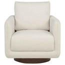Iris Fabric Upholstered Swivel Accent Chair Ivory - Home & Sleep Outlet