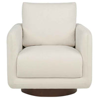 Iris Fabric Upholstered Swivel Accent Chair Ivory - Home & Sleep Outlet