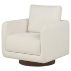 Home & Sleep Outlet - Iris Fabric Upholstered Swivel Accent Chair Ivory