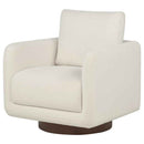 Iris Fabric Upholstered Swivel Accent Chair Ivory - Home & Sleep Outlet