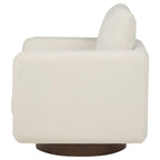 Home & Sleep Outlet - Iris Fabric Upholstered Swivel Accent Chair Ivory