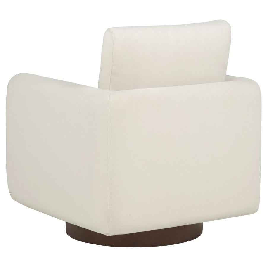 Iris Fabric Upholstered Swivel Accent Chair Ivory - Home & Sleep Outlet