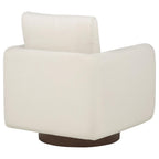 Home & Sleep Outlet - Iris Fabric Upholstered Swivel Accent Chair Ivory