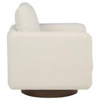 Home & Sleep Outlet - Iris Fabric Upholstered Swivel Accent Chair Ivory