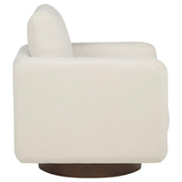 Iris Fabric Upholstered Swivel Accent Chair Ivory - Home & Sleep Outlet