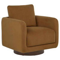Iris Fabric Upholstered Swivel Accent Chair Rust - Home & Sleep Outlet