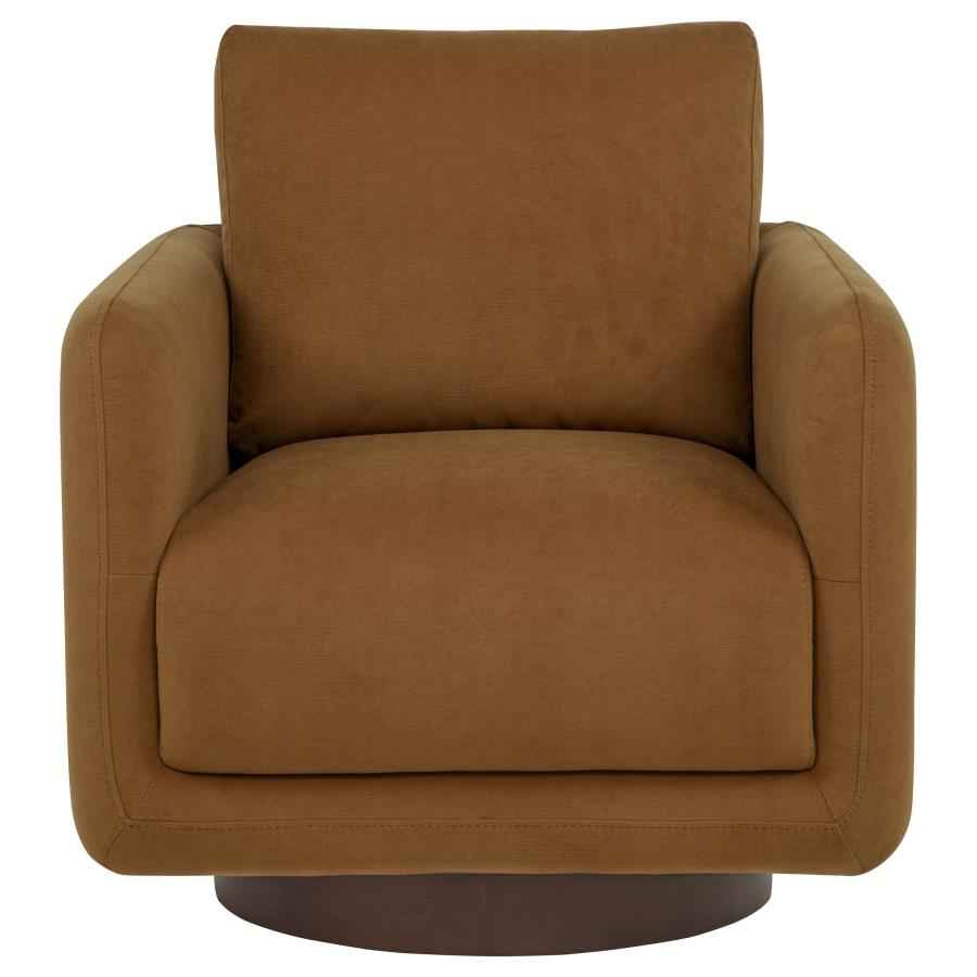 Iris Fabric Upholstered Swivel Accent Chair Rust - Home & Sleep Outlet