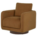 Iris Fabric Upholstered Swivel Accent Chair Rust - Home & Sleep Outlet
